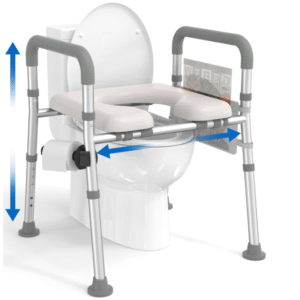 Raised Toilet Seat with Handles