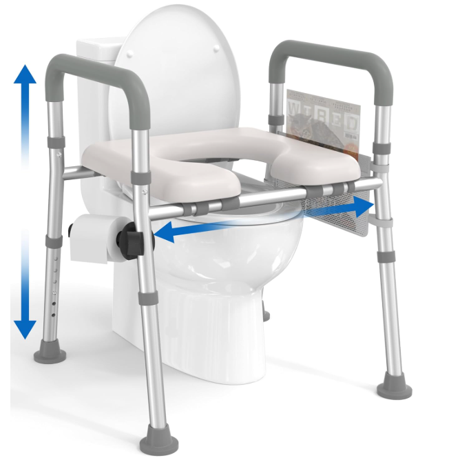 Raised Toilet Seat with Handles