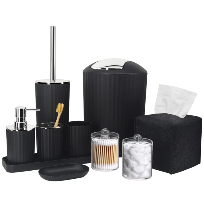 Bathroom Accessory Set (Black)