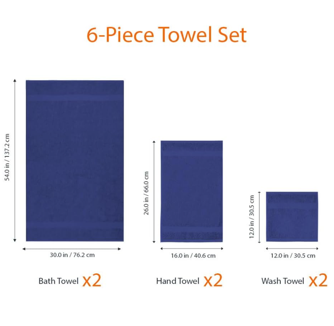 6 Piece Oversized Fade resistant Towel set - Image 2