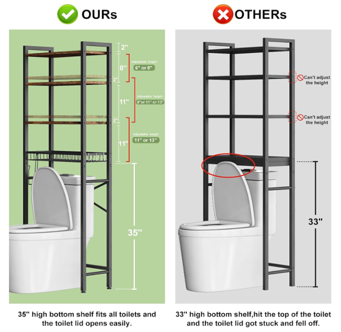 Over-The-Toilet Storage Rack - Image 2