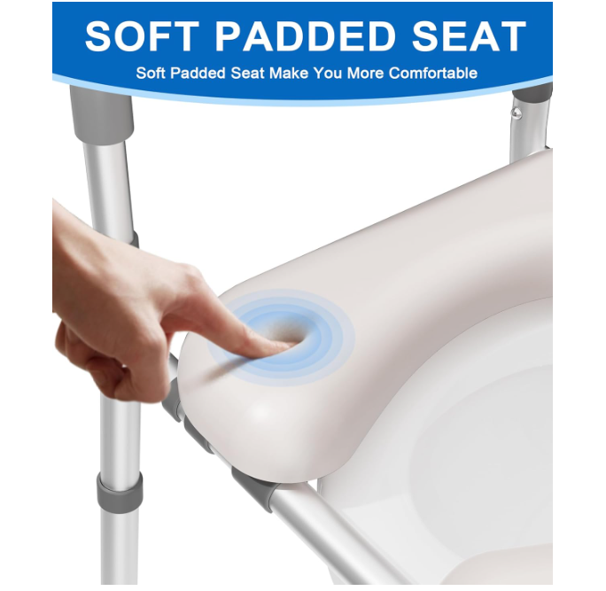 Raised Toilet Seat with Handles - Image 3