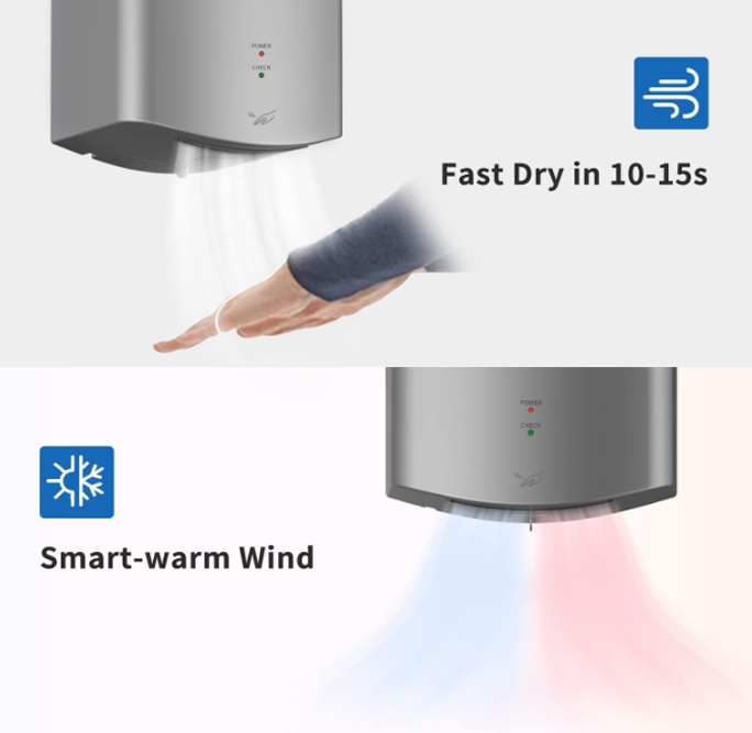 Air Wiper Compact Hand Dryer 110V - Image 2