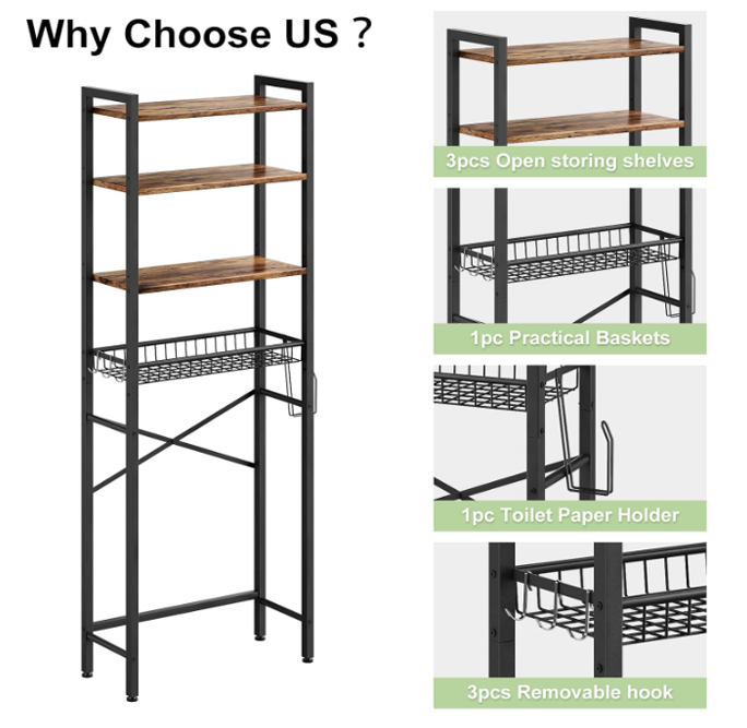 Over-The-Toilet Storage Rack - Image 3